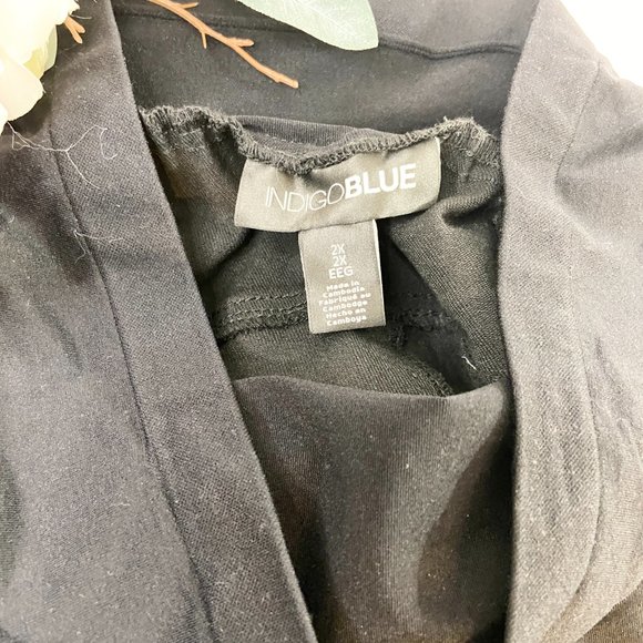 Motherhood Plus Size Indigo Blue Coated Skinny Leg Ankle Pant Black 3X - Picture 13 of 15